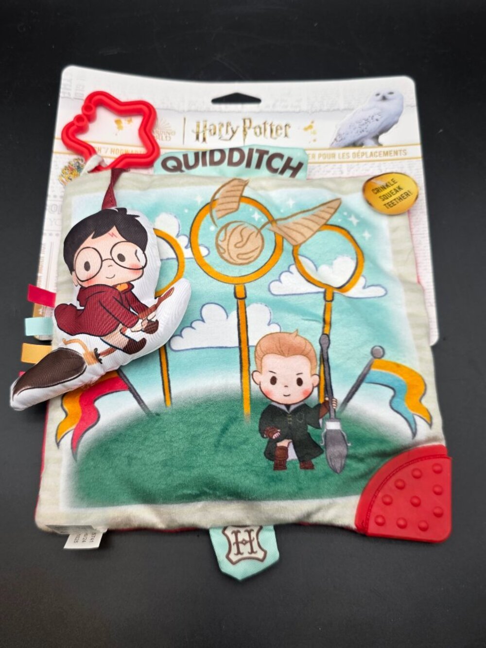 Harry Potter On-the-go Crinkle Squeak Teether Square Activity Toy Quidditch